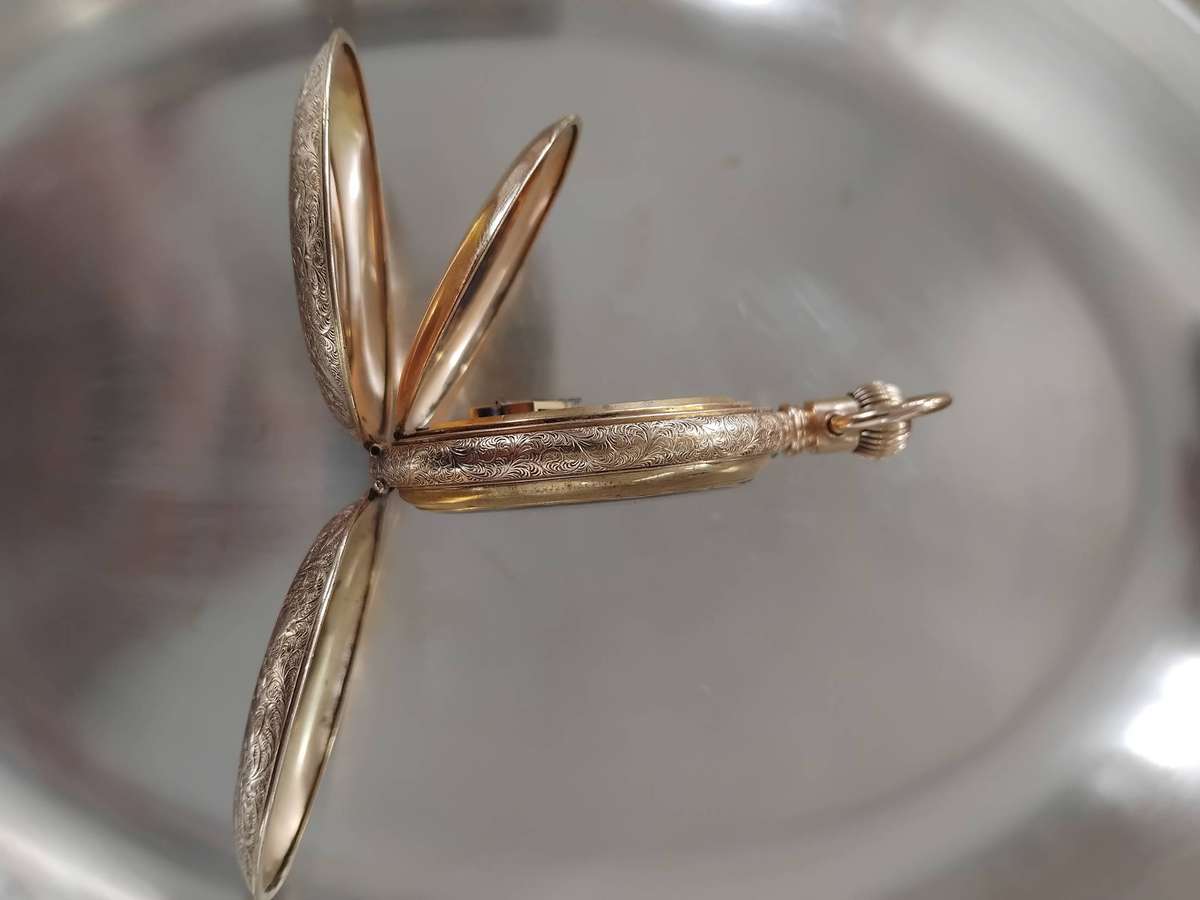 Elgin 1896 Antique Brass Pocket Watch