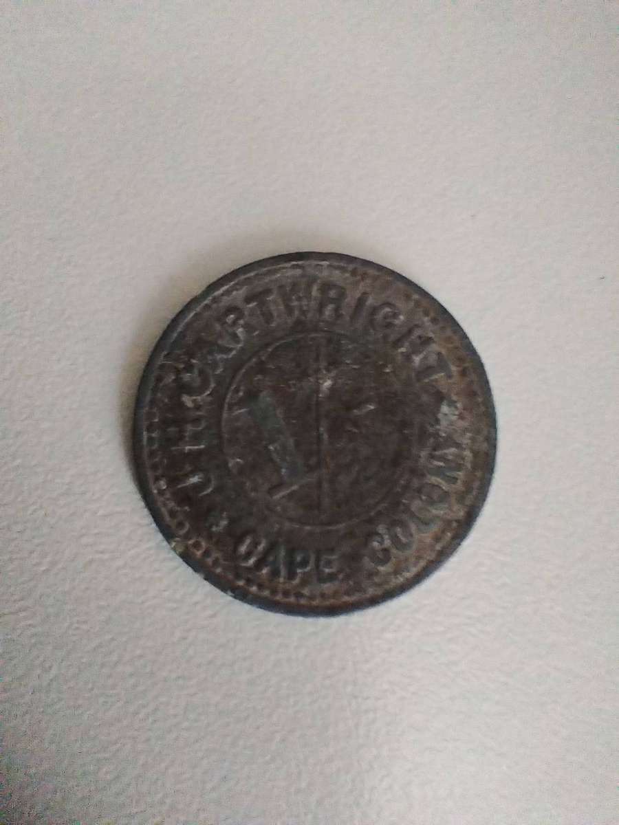 1898 JH Cartwright Cape Colony One Shilling Token