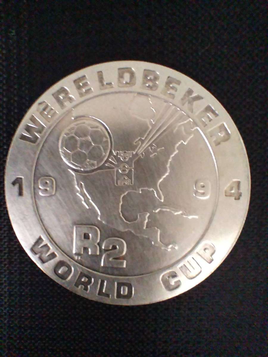 Sterling Silver (.925) Commemorative Coin, SA 2 Rand 1994, Soccer World Cup in America
