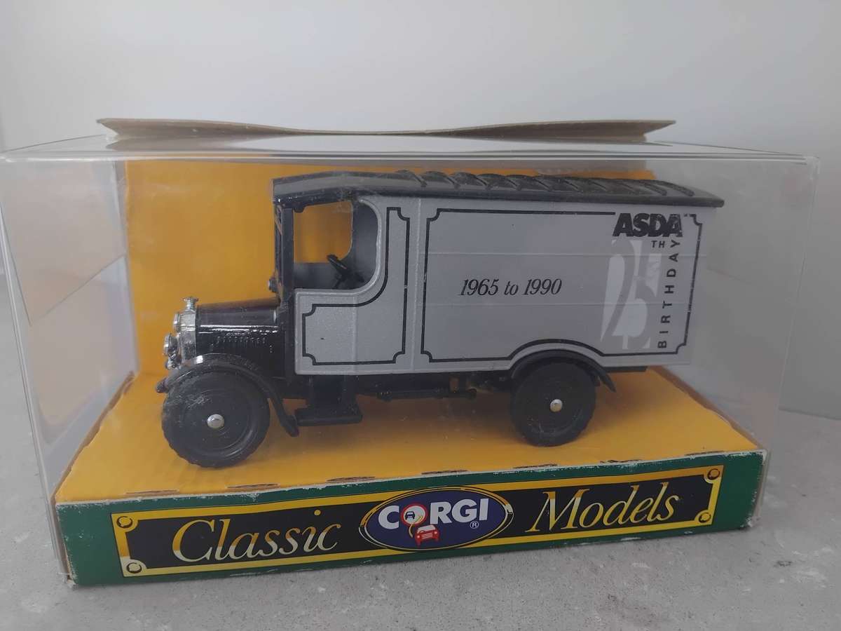 Corgi 1:43 Classic Models Thornycroft Van Asda 25th Birthday 1965 - 1990