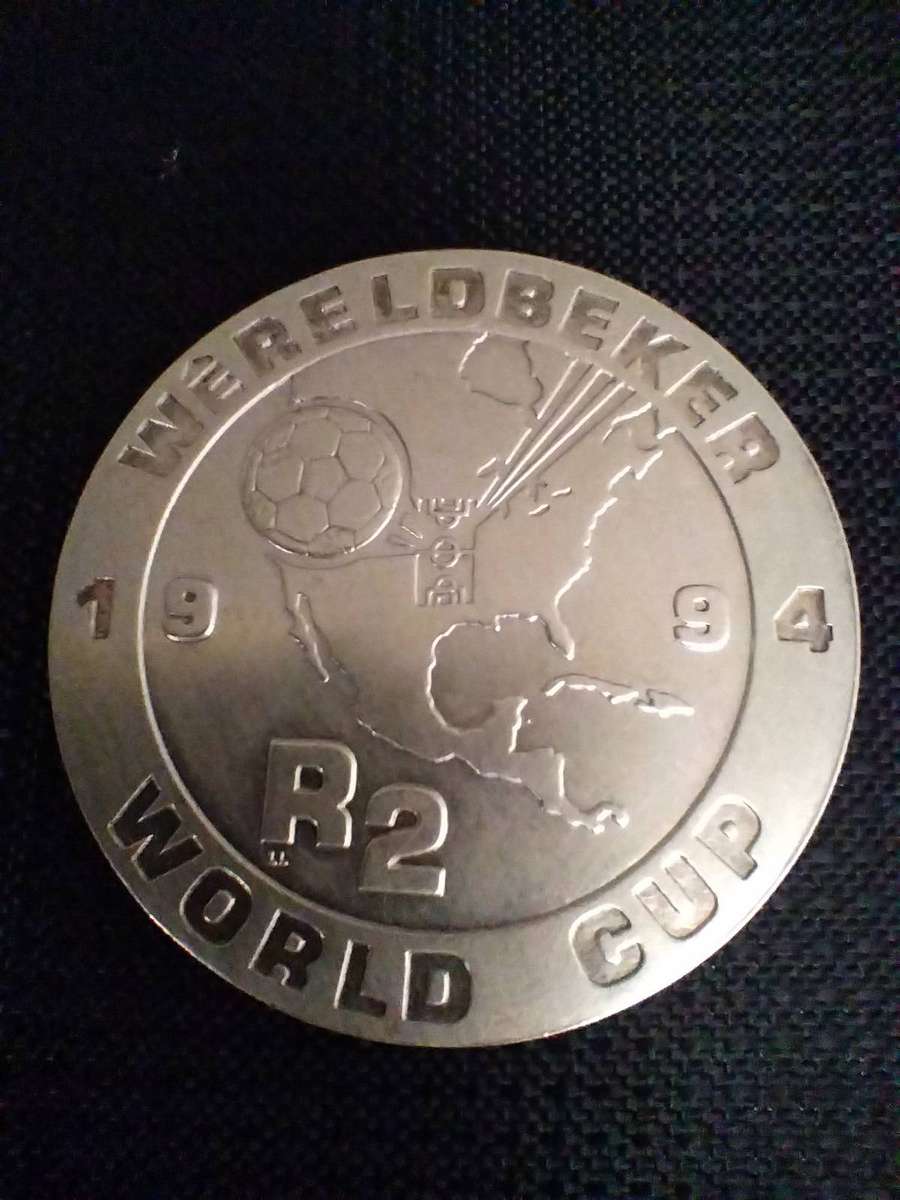 Sterling Silver (.925) Commemorative Coin, SA 2 Rand 1994, Soccer World Cup in America
