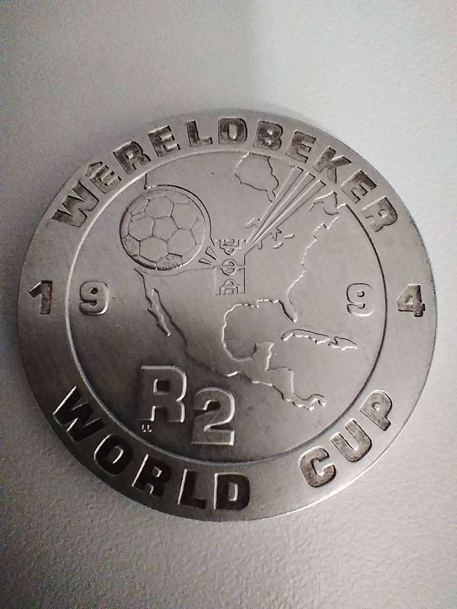 Sterling Silver (.925) Commemorative Coin, SA 2 Rand 1994, Soccer World Cup in America