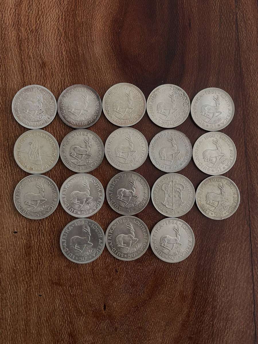 Complete Silver 5 Shilling Crown Set