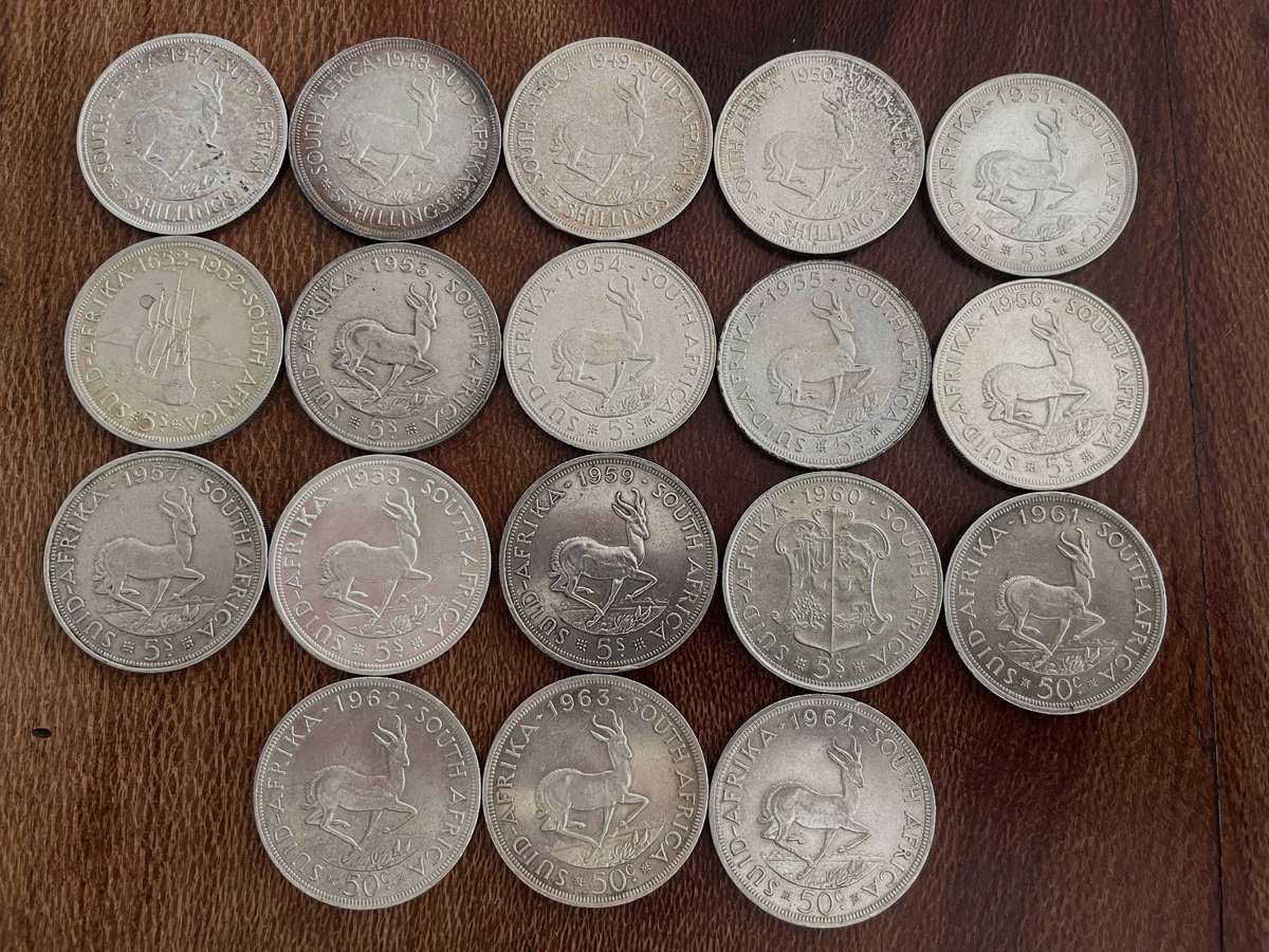 Complete Silver 5 Shilling Crown Set