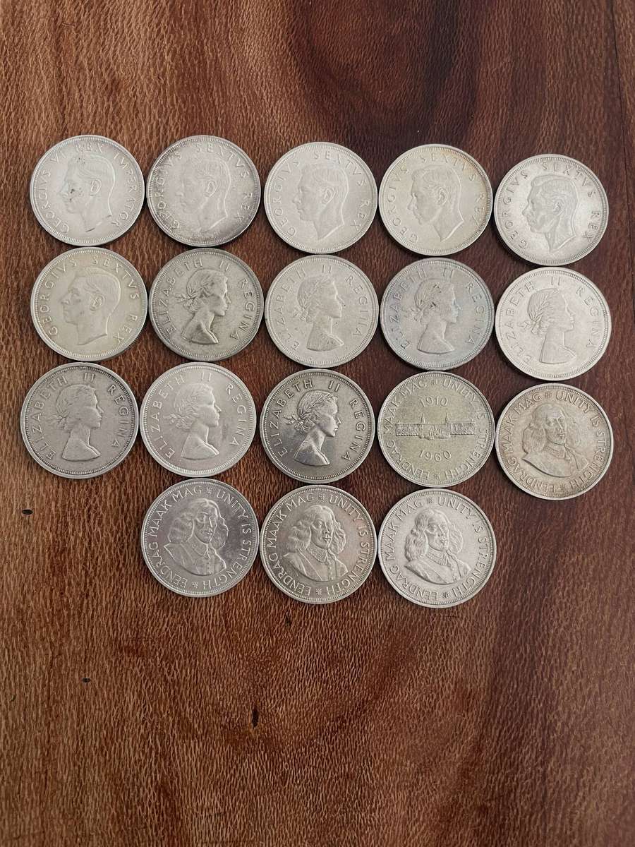 Complete Silver 5 Shilling Crown Set