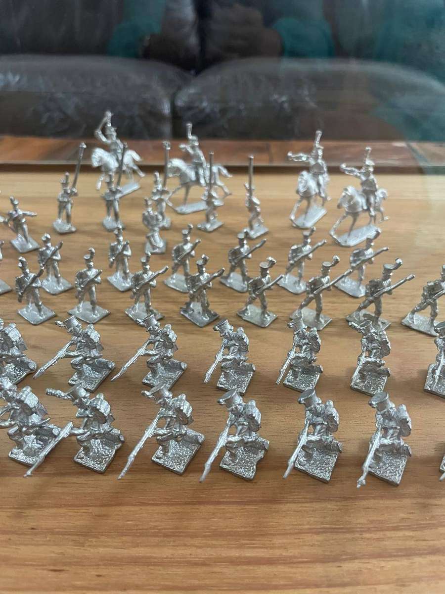 Napoleonic Wars "WARGAMES" Austrain Infantry 1809 -1815 Lead Figures 59 pieces. 25mm Scale.