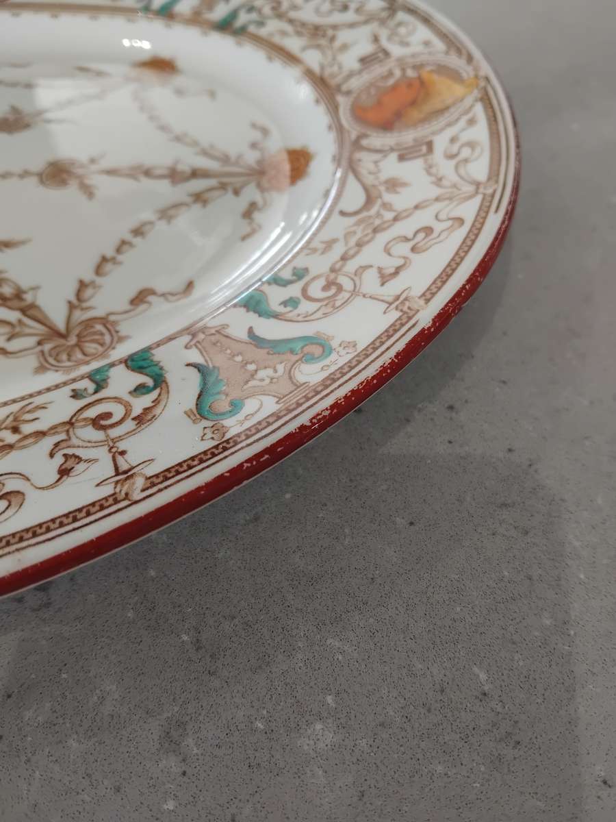 Rare, Antique 1886 TC Brown Westhead Moore and Co - Design Pergolesi - Large Serving Platter.