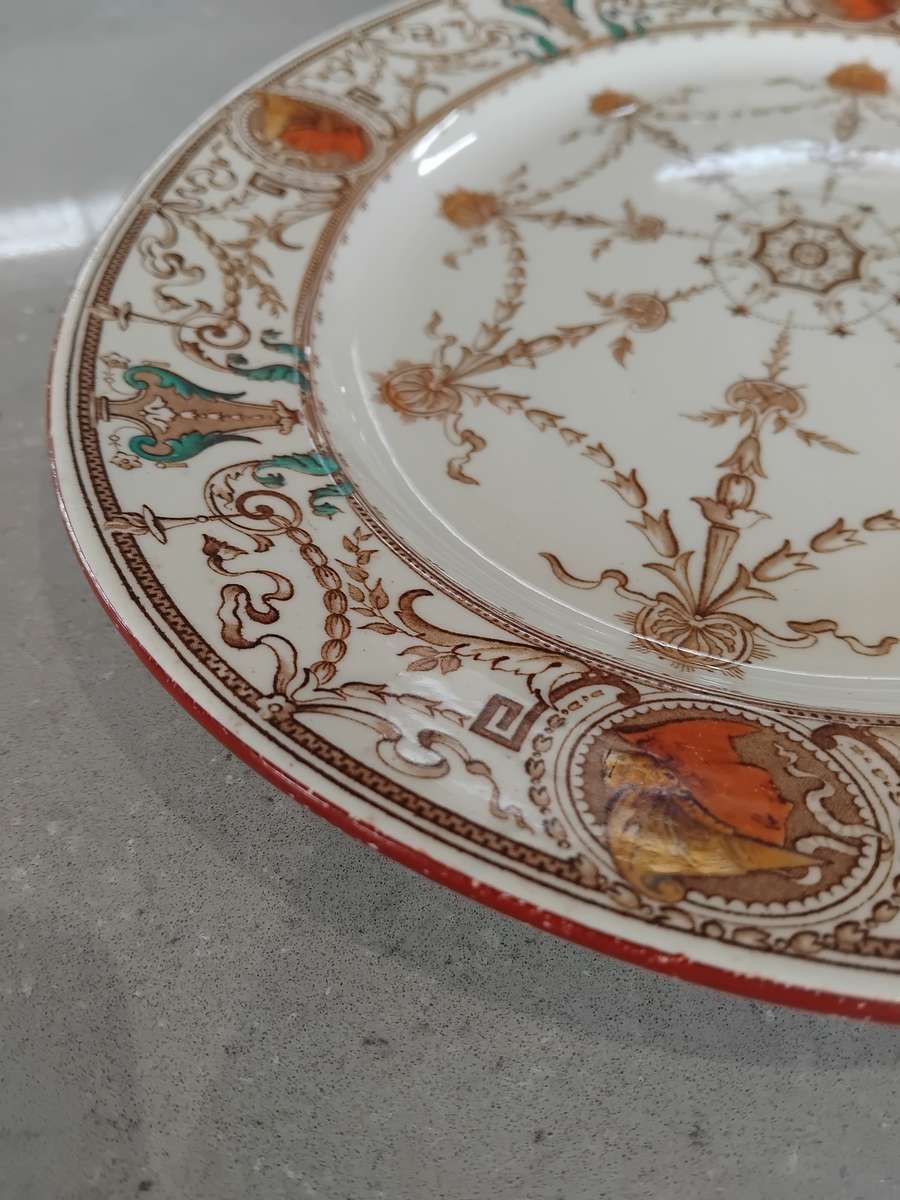 Rare, Antique 1886 TC Brown Westhead Moore and Co - Design Pergolesi - Large Serving Platter.