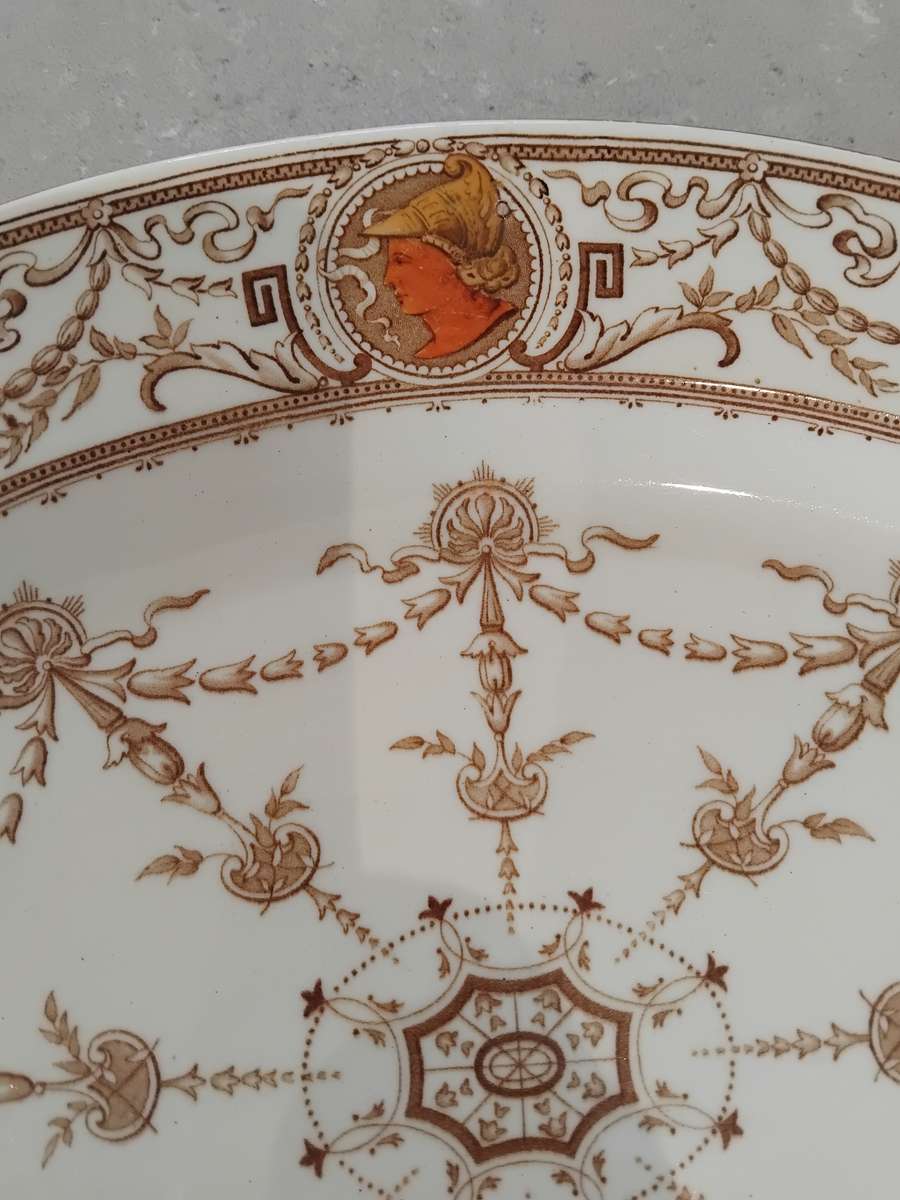 Rare, Antique 1886 TC Brown Westhead Moore and Co - Design Pergolesi - Large Serving Platter.