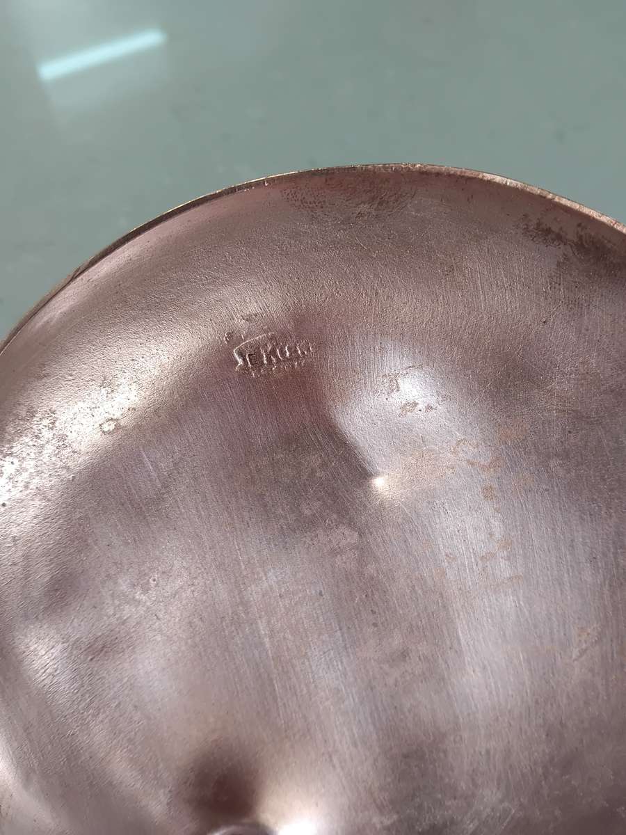 Beautiful Copper Saucepan with metal hanging ring "Signed/Marks DE KLERK"