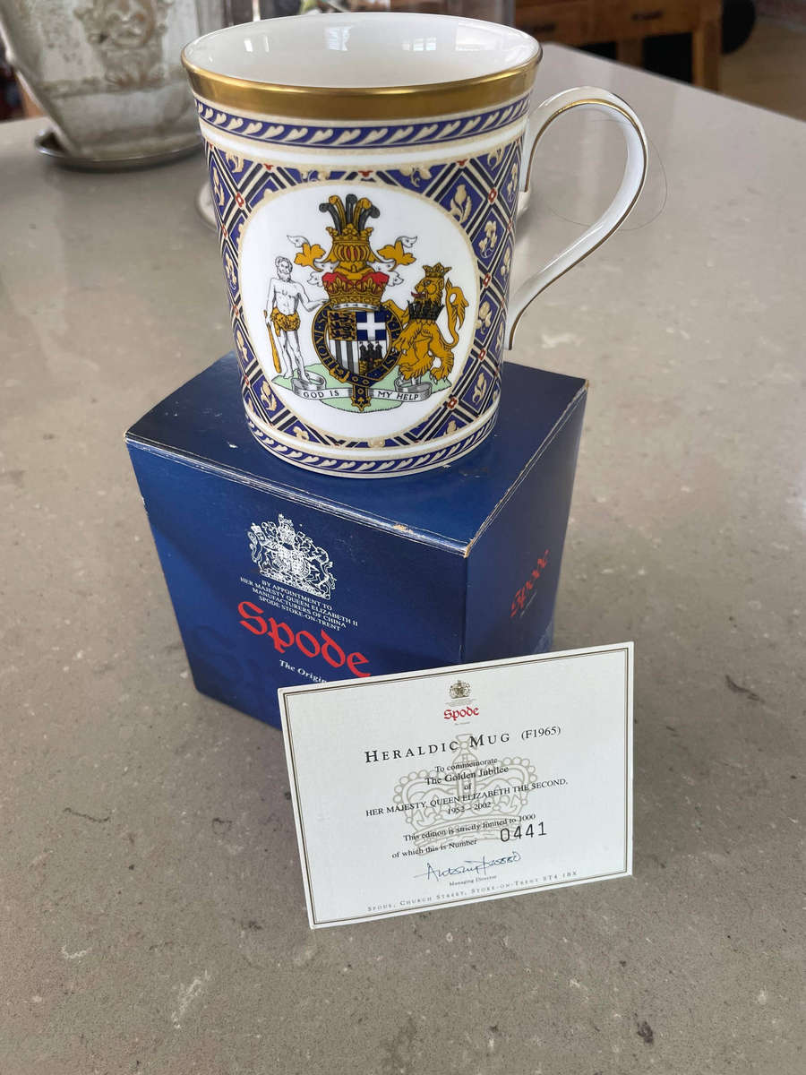 Spode Limited Edition "Heraldic Mug" No. 0441 of 1000 F1965 with Box & COA