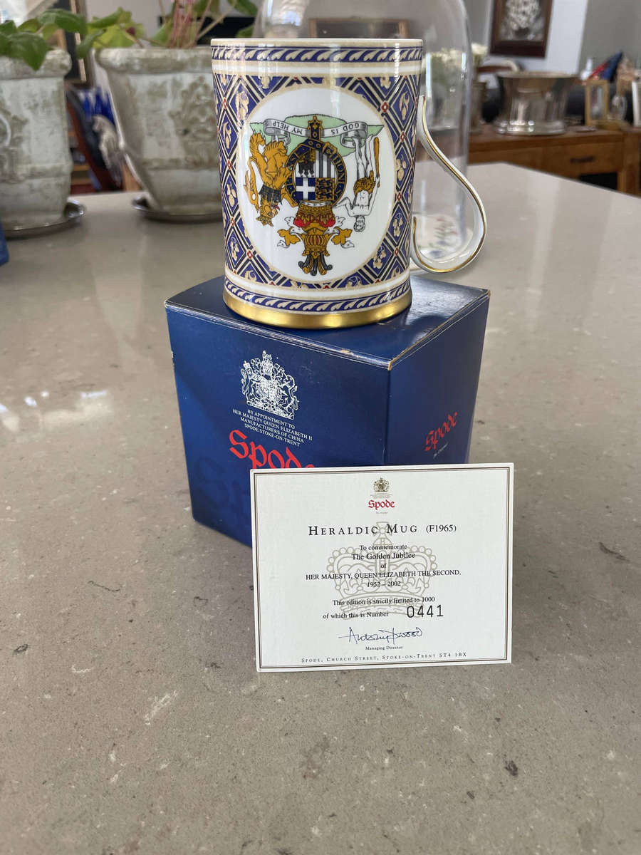 Spode Limited Edition "Heraldic Mug" No. 0441 of 1000 F1965 with Box & COA