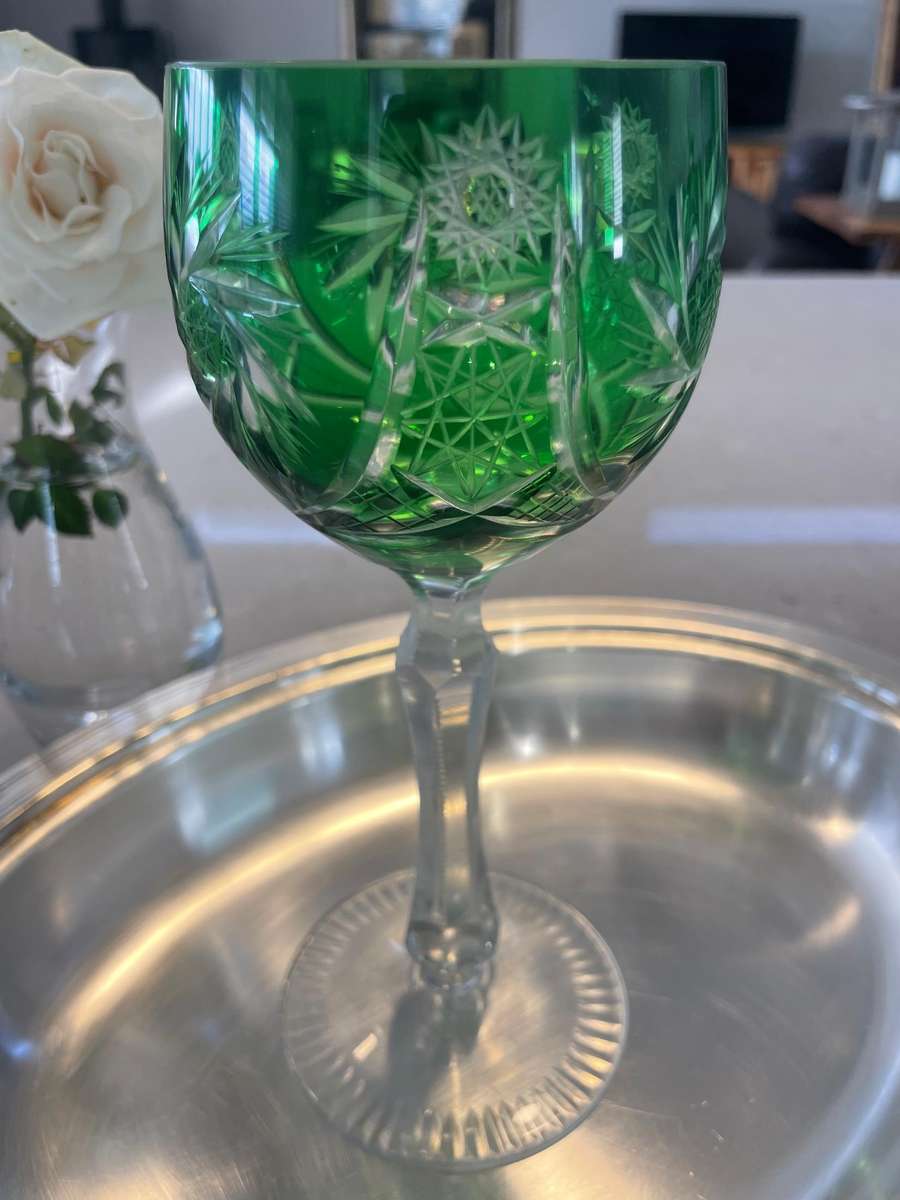 Bohemian Crystal Wine Glass/ Goblet Lead Crystal