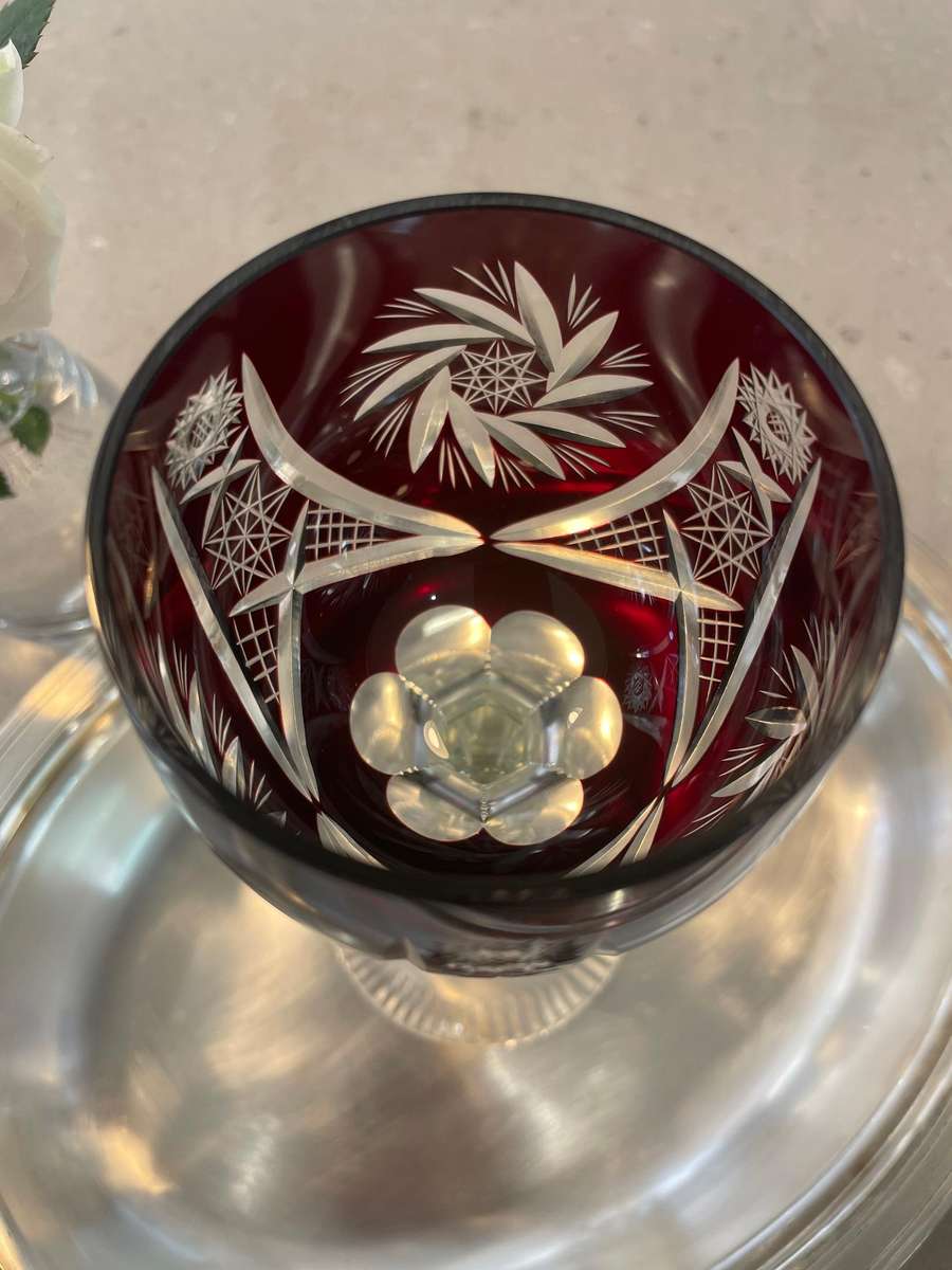 Bohemian Crystal Wine Glass/ Goblet Lead Crystal