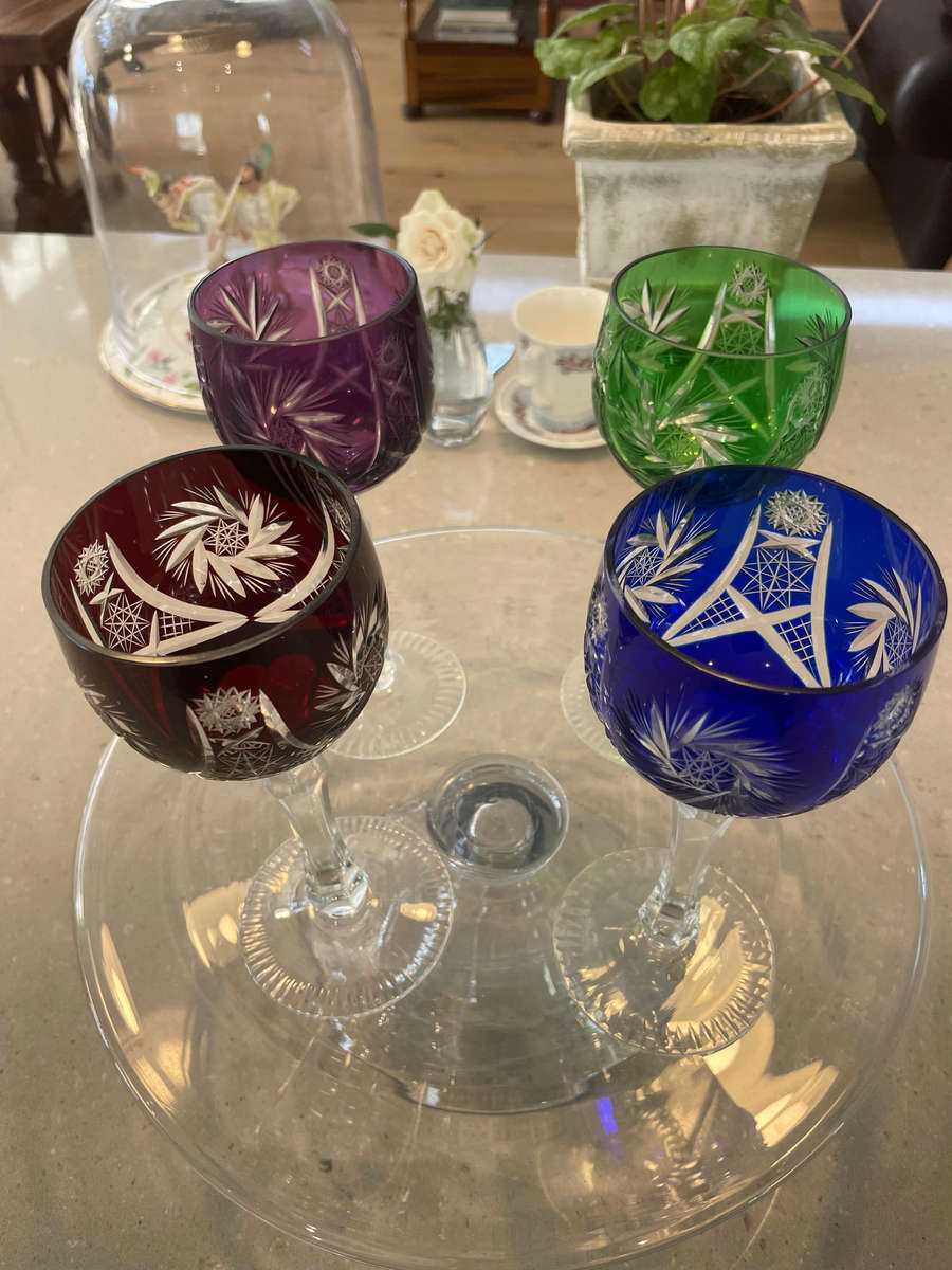 Bohemian Crystal Wine Glass/ Goblet Lead Crystal