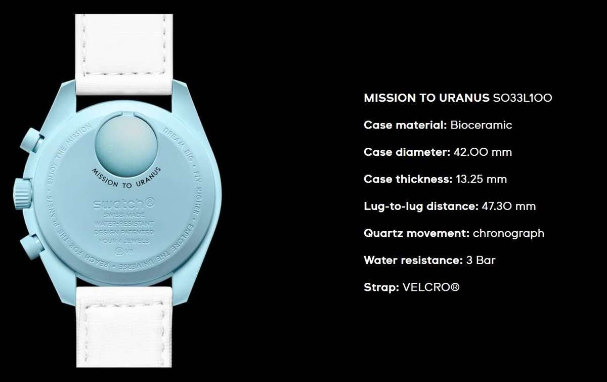 Swatch x Omega MoonSwatch Mission to Uranus  Brand New | Box & Papers