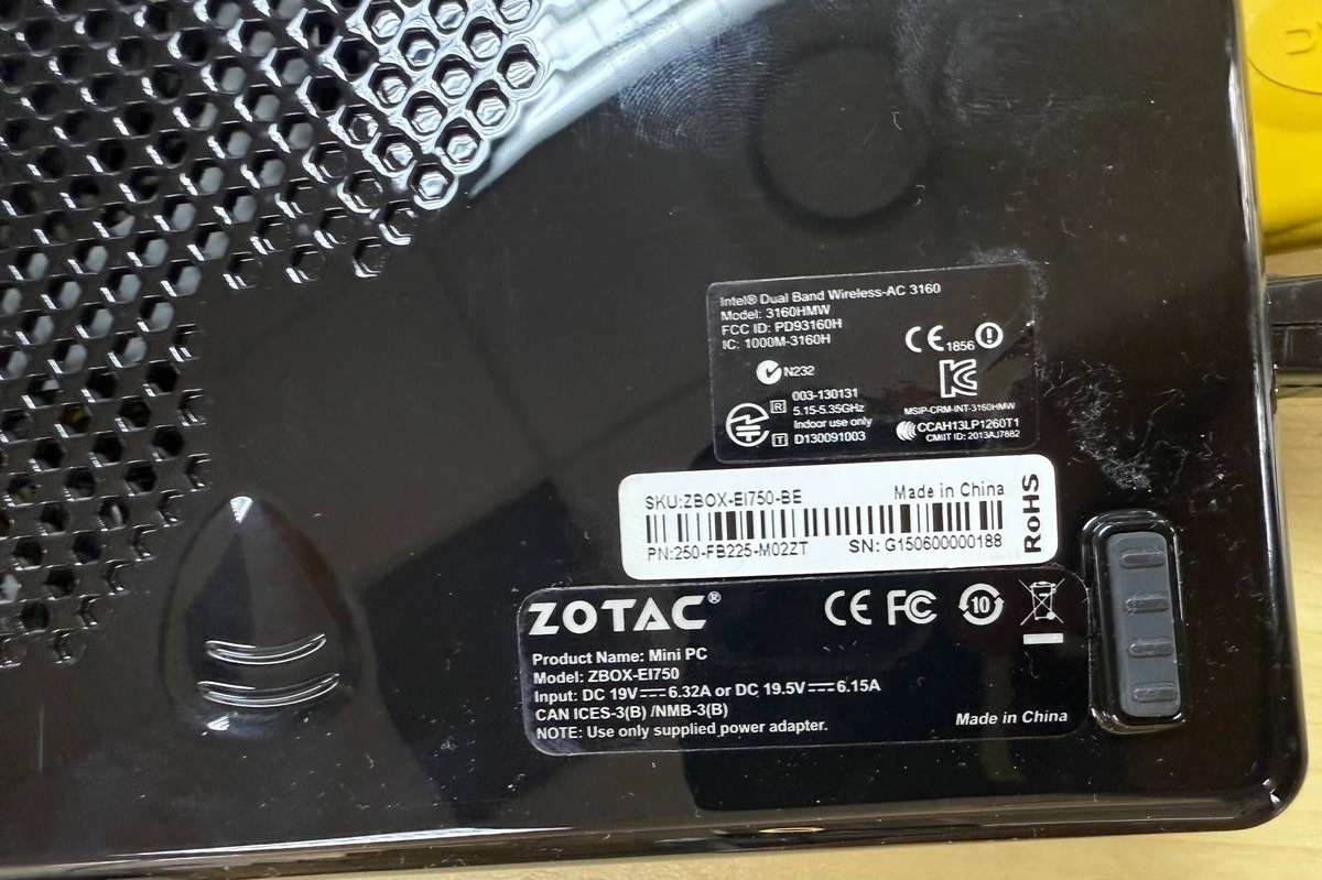 ZOTAC Mini PC EI750 Intel Core i7-4770R quad core 3.2GHz