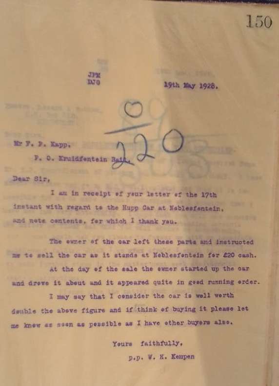 LETTER BOOK, 1928 - 1000-page volume. Karoo history - PLEASE READ DESCRIPTION.