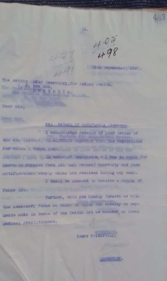 LETTER BOOK, 1936/37 - 500-page volume. Karoo history - PLEASE READ DESCRIPTION.