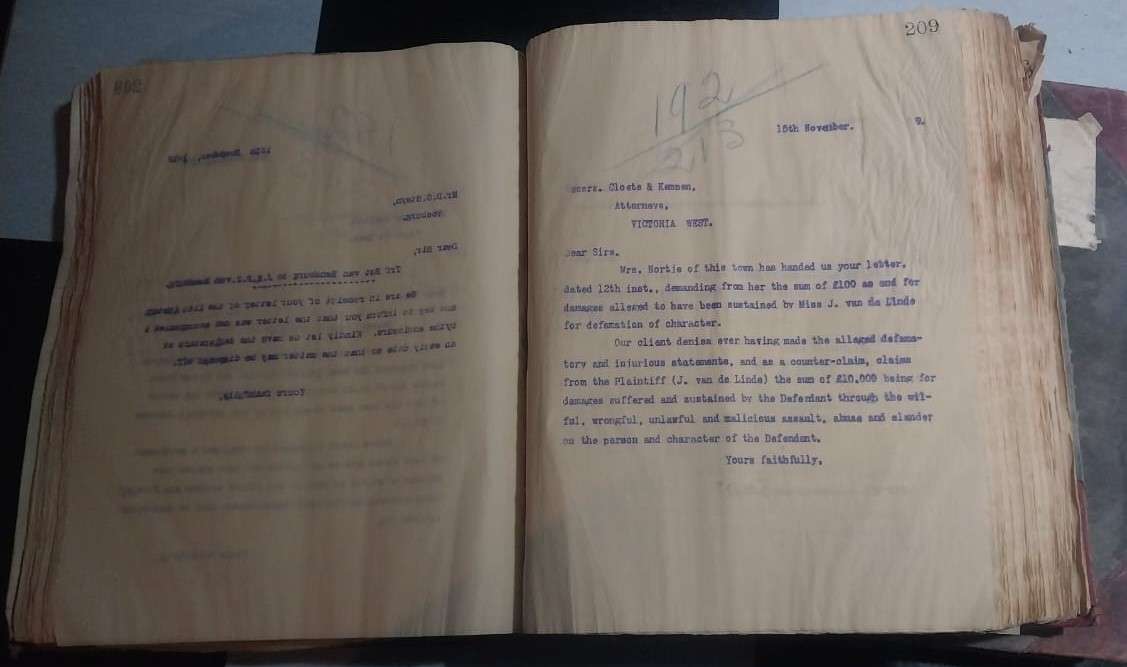 LETTER BOOKS (Two), 1920, 1922. Karoo history - VIEW DESCRIPTION.