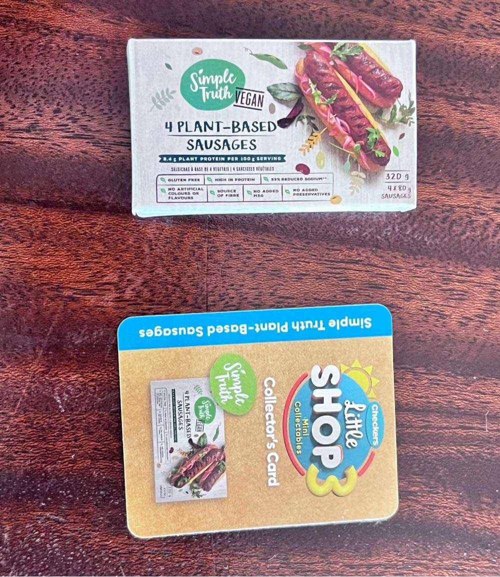 Little Shop Checkers Simple Truth sausages (mini toy)