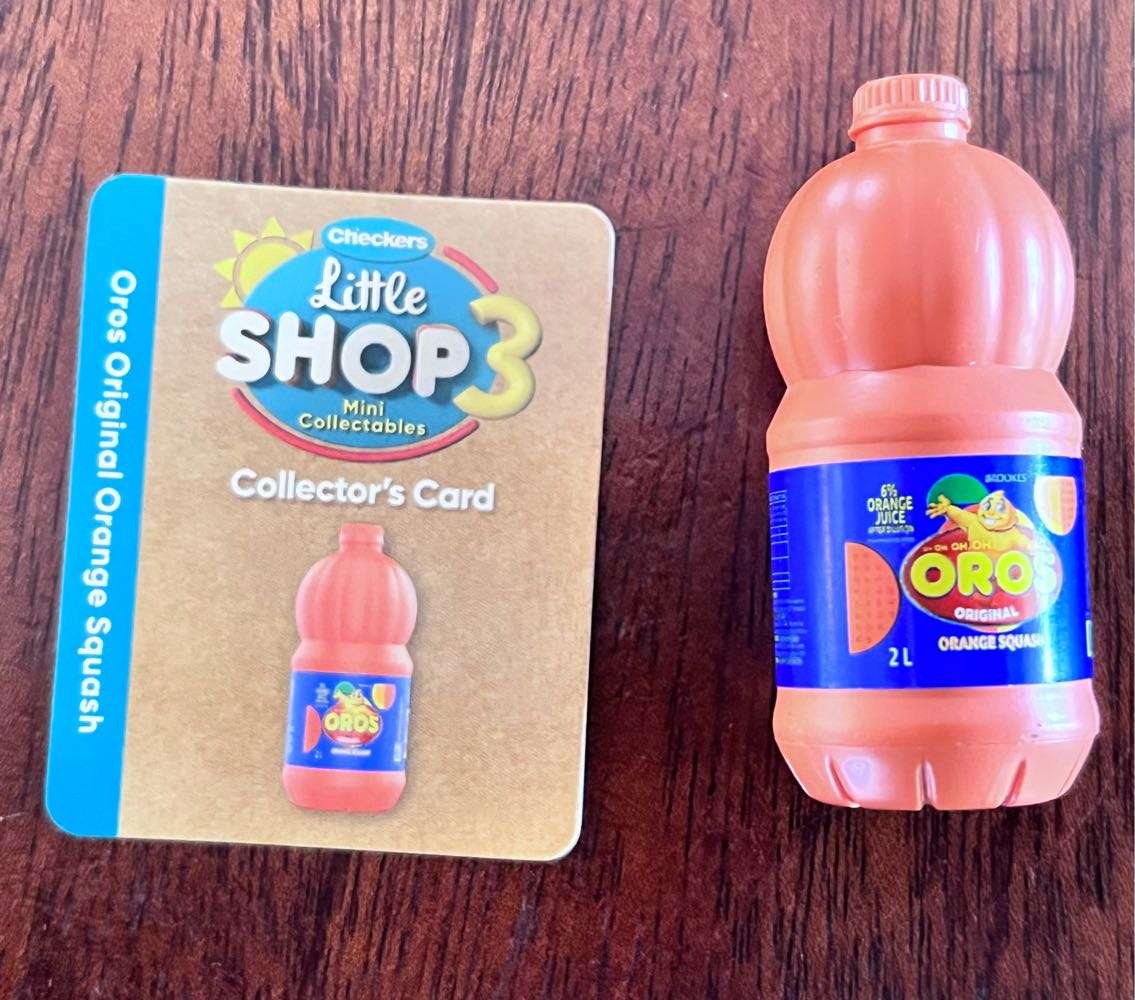 Little Shop Checkers Oros original orange squash