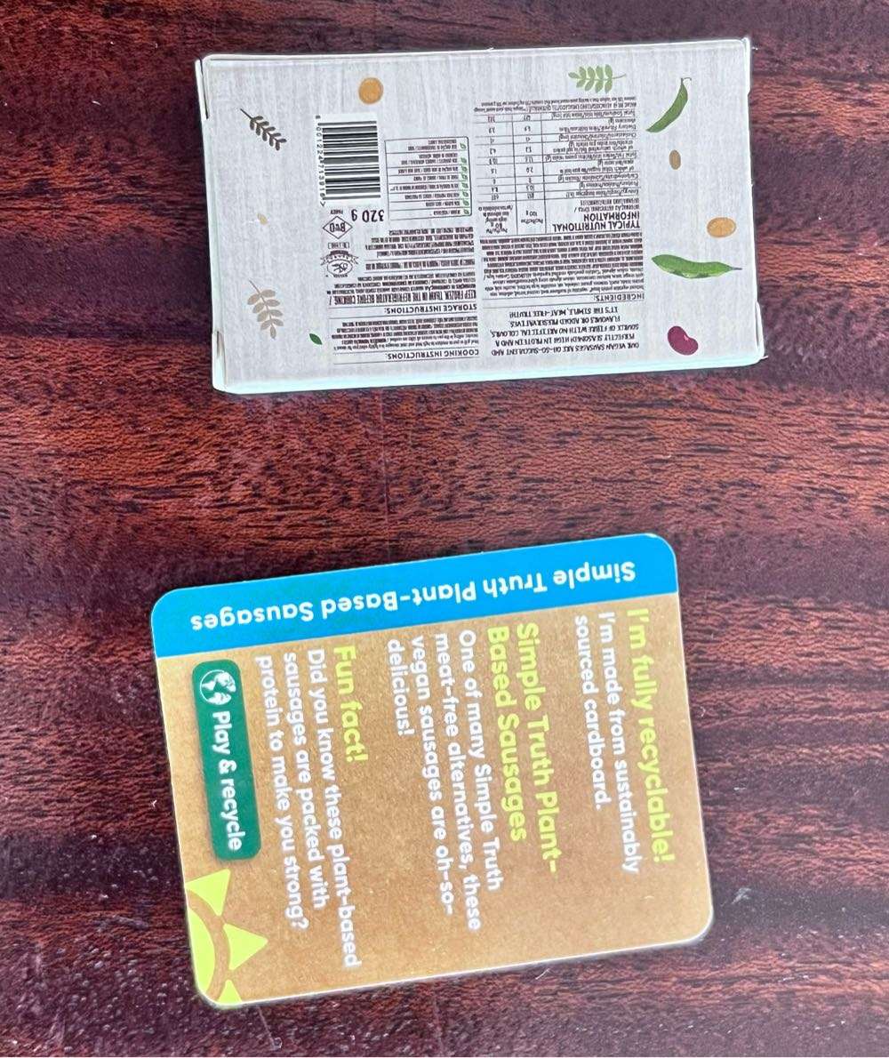 Little Shop Checkers Simple Truth sausages (mini toy)