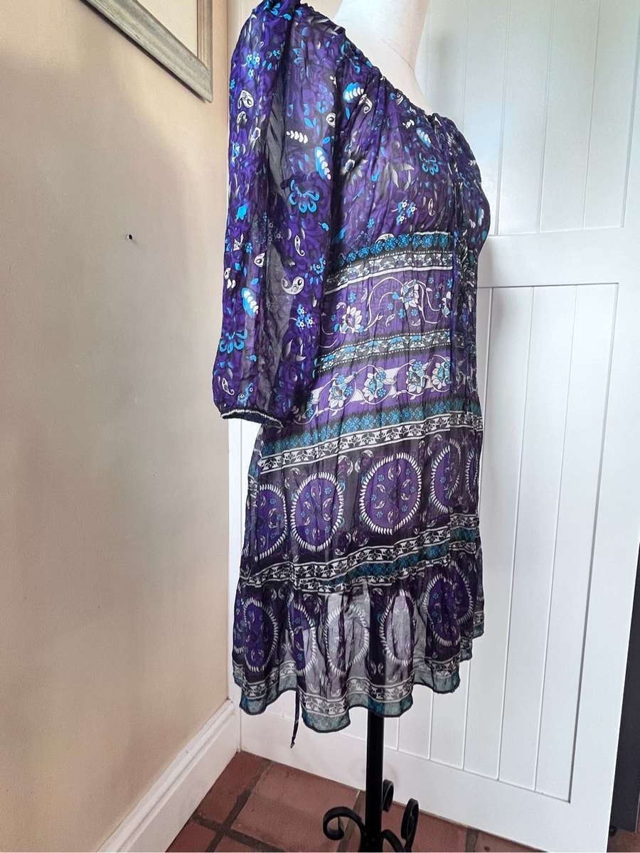 Purple chiffon top -36