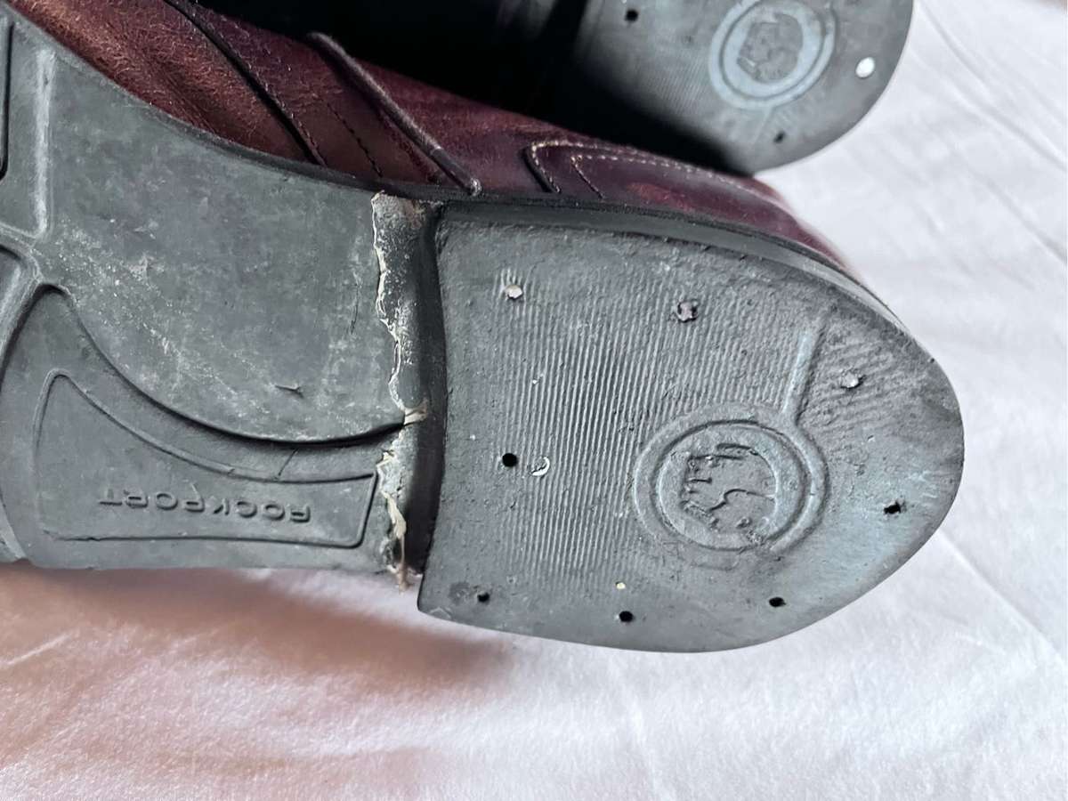 100% leather Rockfort boots mens (size 10, brown)