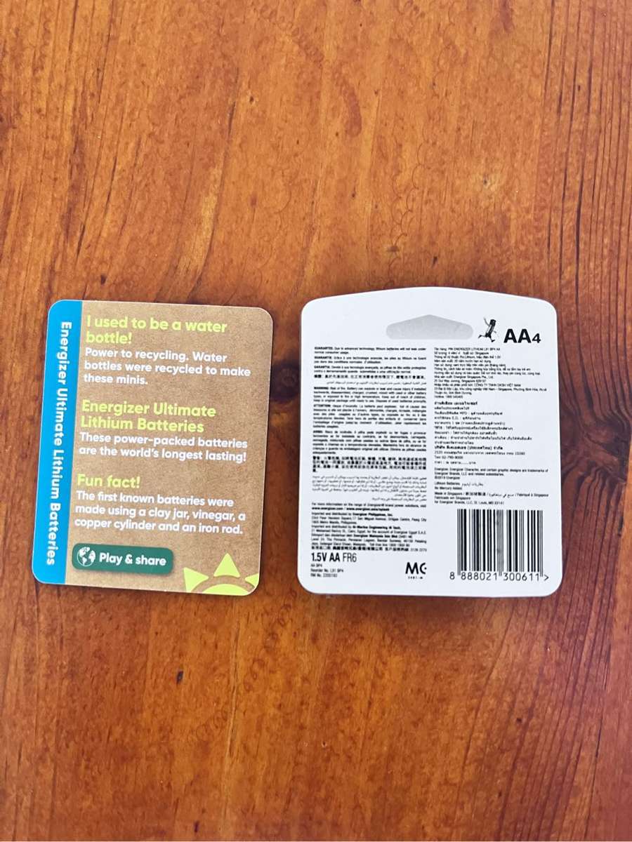 Little Shop Checkers Energizer Ultimate Lithium Batteries (mini)