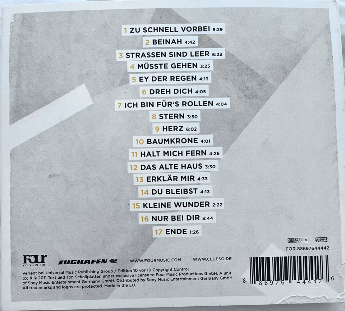 Clueso - An und fur sich FOR88697644442
