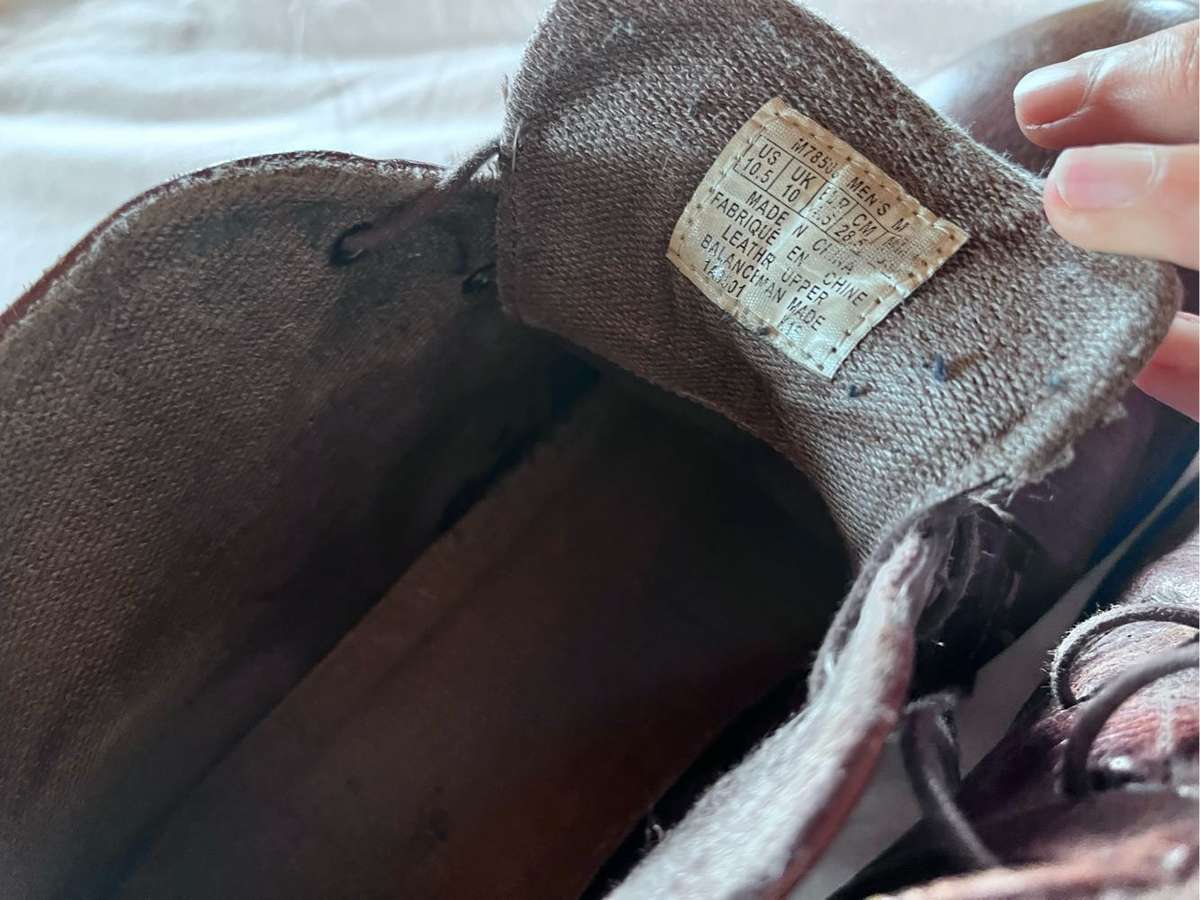 100% leather Rockfort boots mens (size 10, brown)