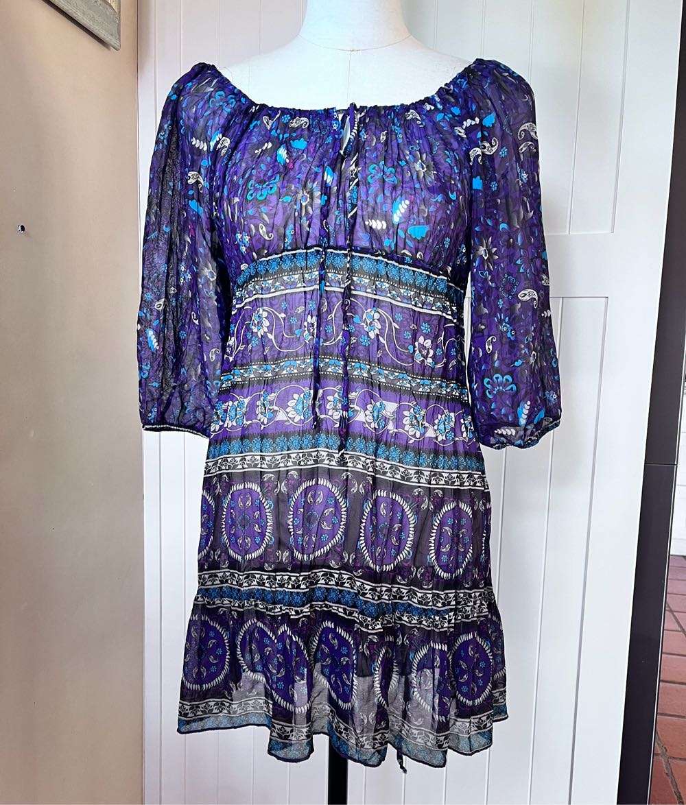 Purple chiffon top -36