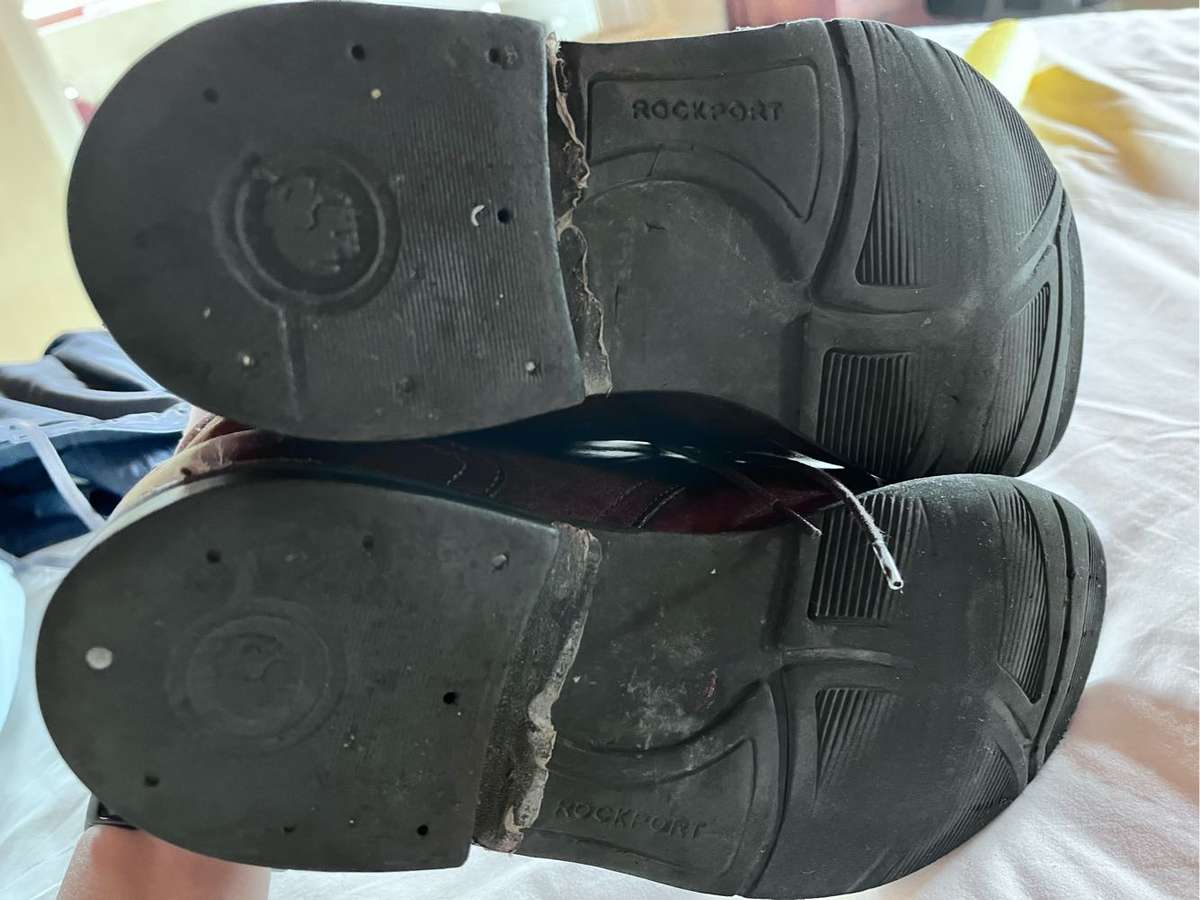 100% leather Rockfort boots mens (size 10, brown)