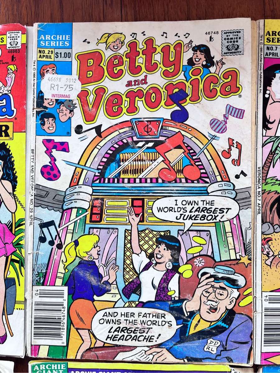 6 Betty and Veronica comics - Archie Series early 1990s