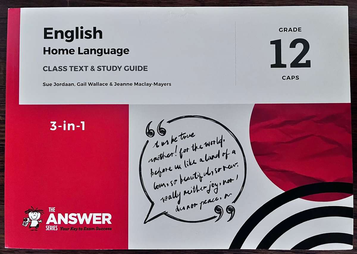 English Home Language Class Text and Study Guide Grade 12 CAPS 9781920568931