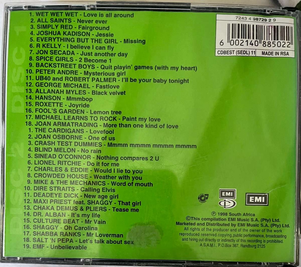 The Best of the Nineties Volume one - double CD