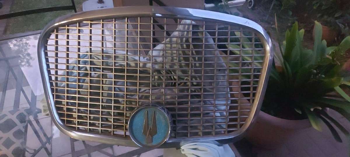 Rare and excellent-condition front grille from a 1958 Studebaker Golden Hawk front grill.