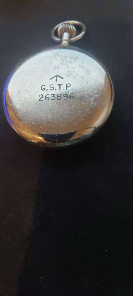British Military WW2 Buren Grand Prix GSTP Pocket Watch Working Condition swiss