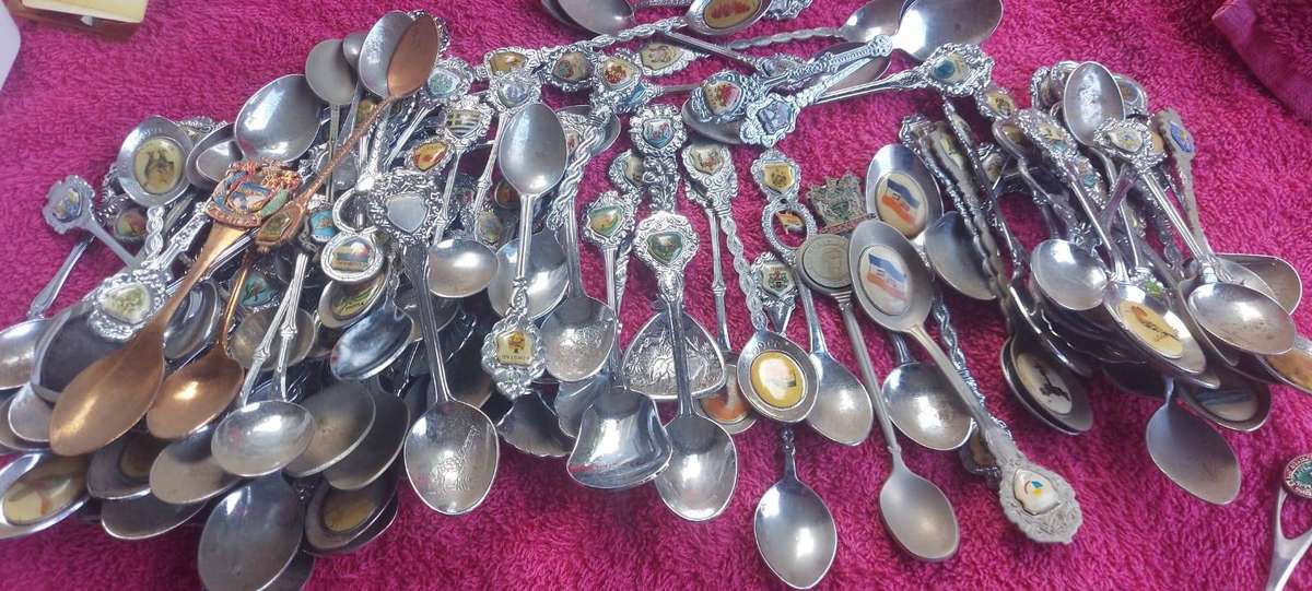 150 Old collection of teaspoons