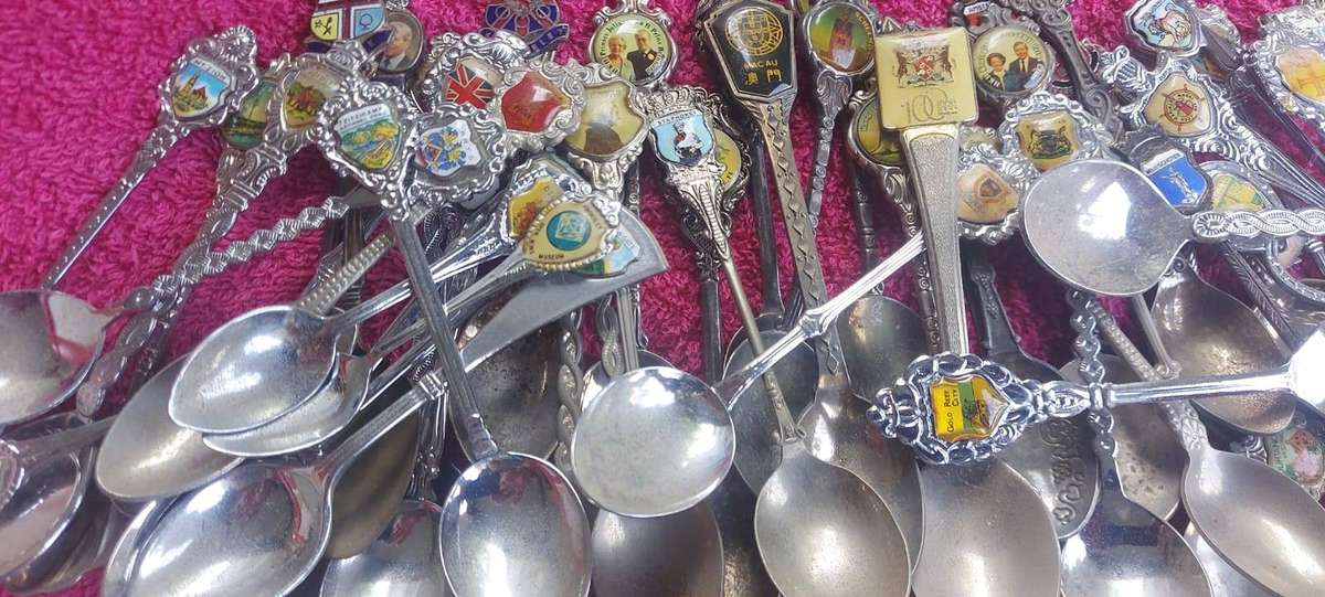 150 Old collection of teaspoons