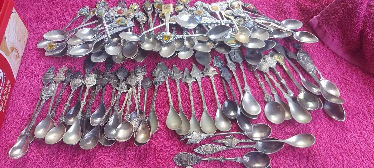 150 Old collection of teaspoons