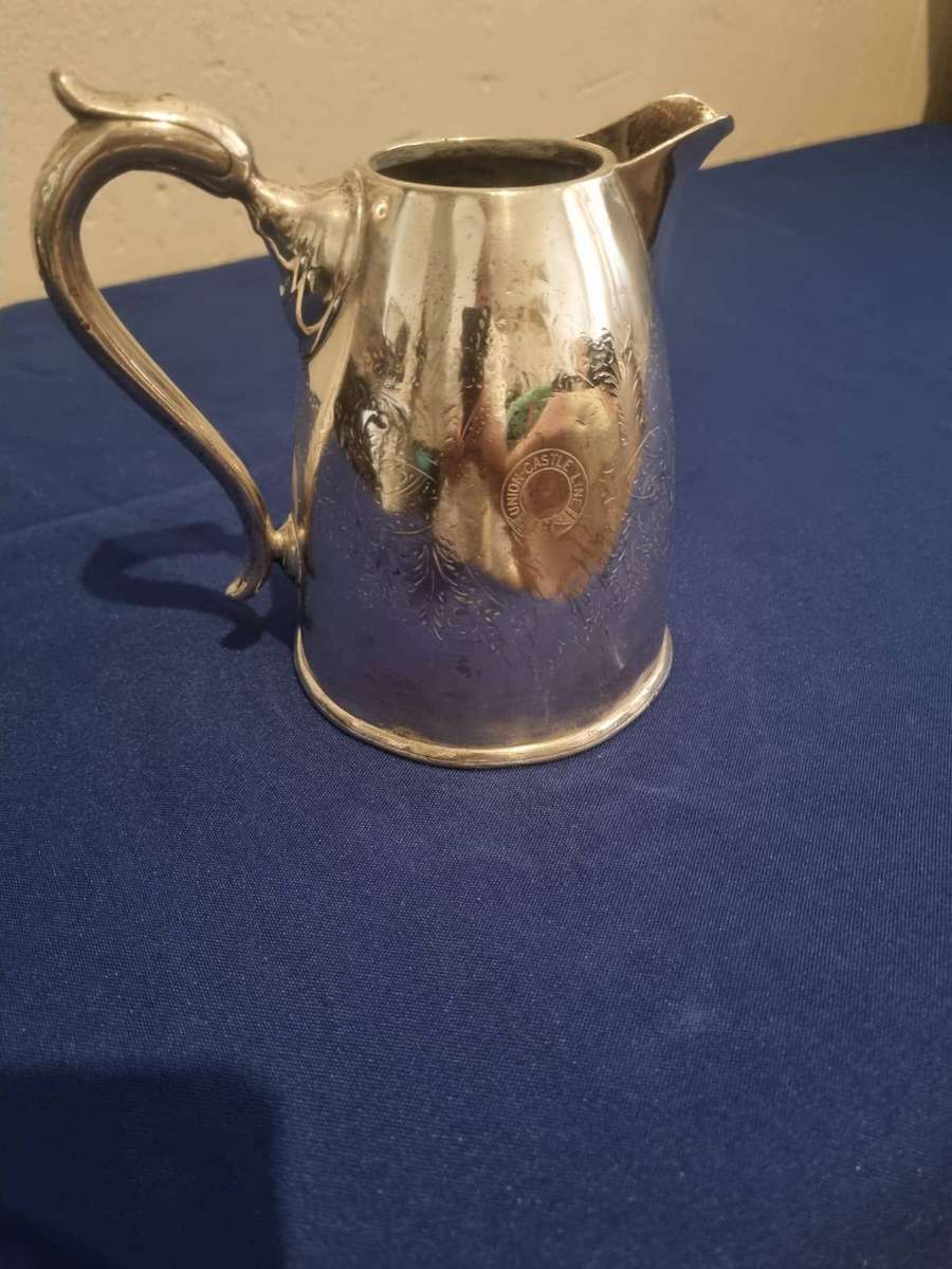 Antique Union Castle Line Silver Plated Jug Shipping Ocean Liners In good condition