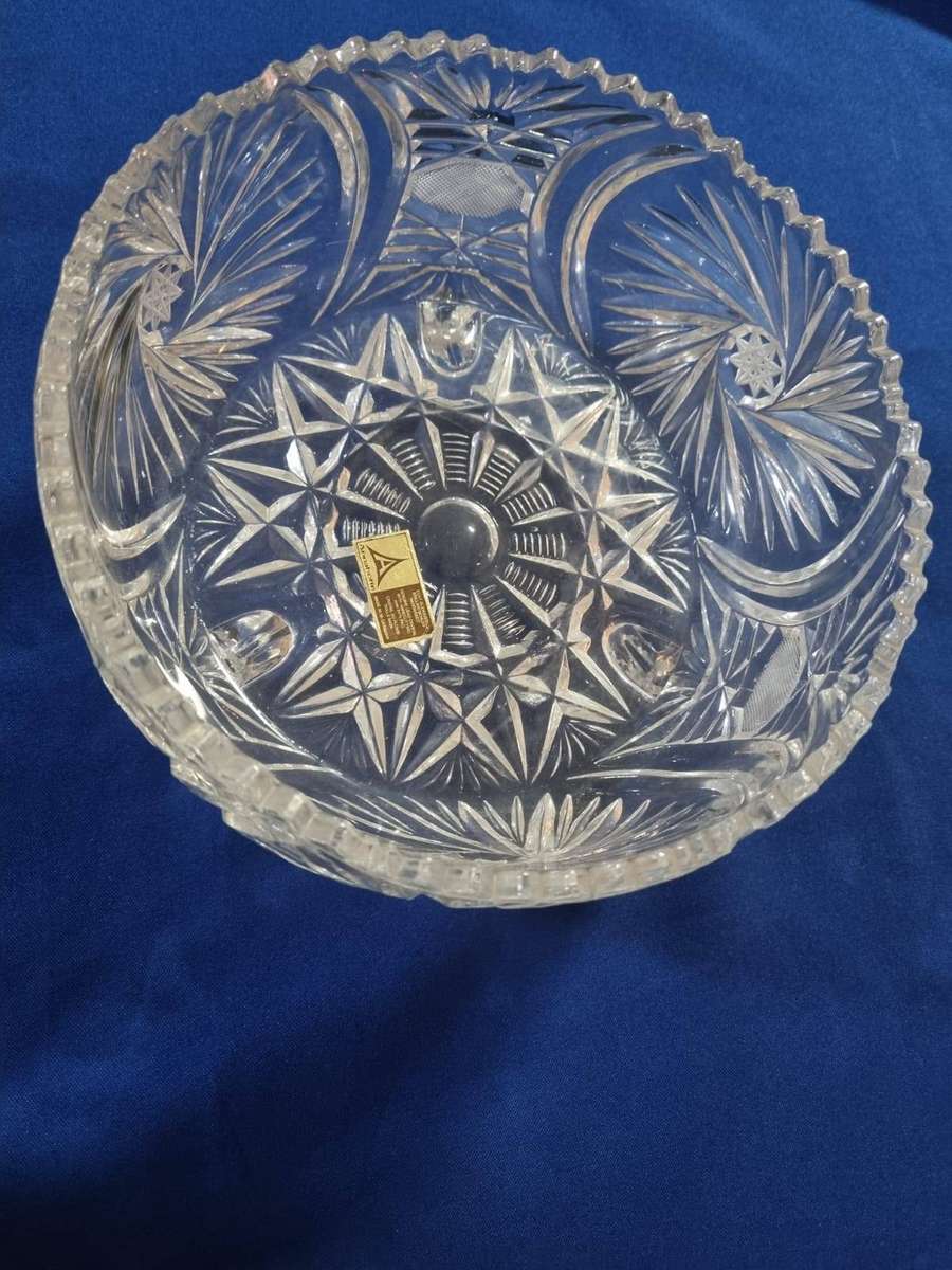 This item is a vintage Genuine Lead Crysta footed bowl