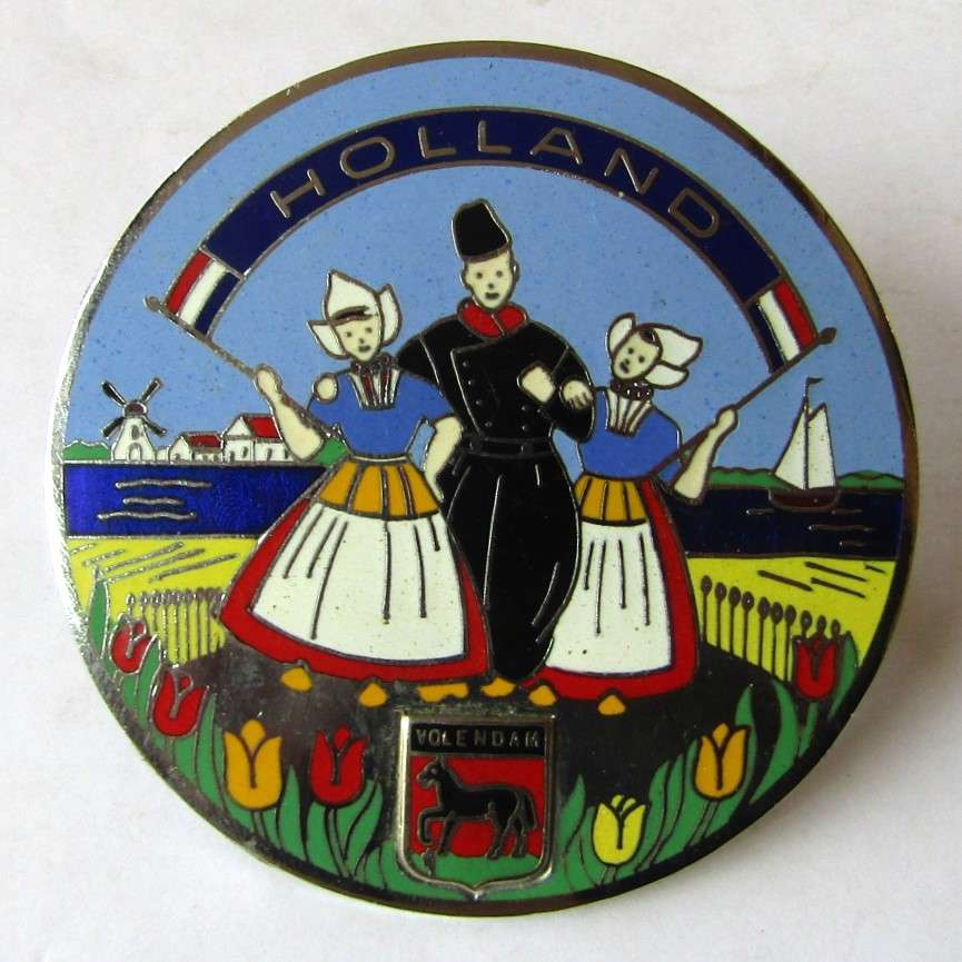 Old Holland Volendam Car Grill Badge