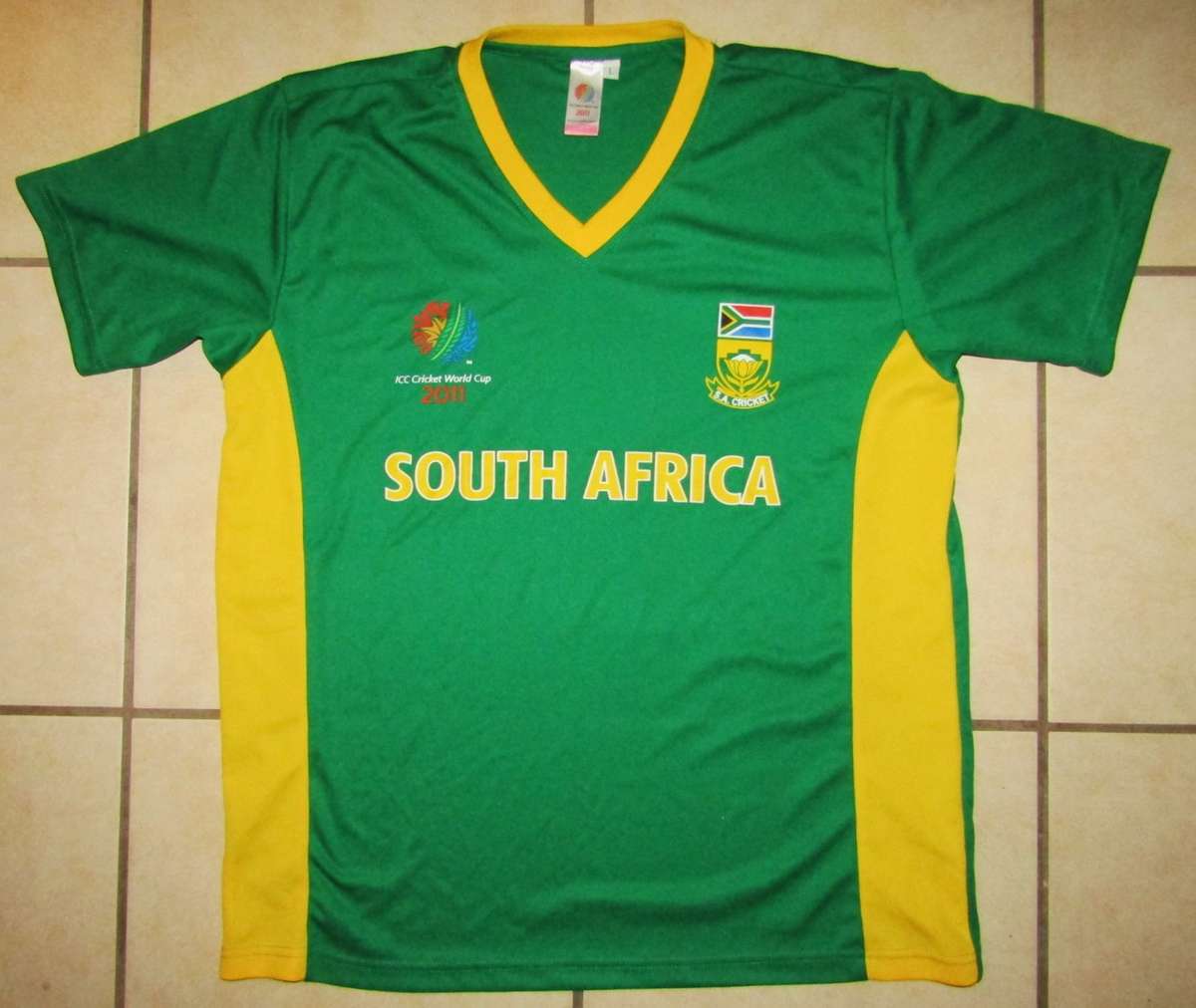 2011 Word Cup SA Cricket Jersey - Large Size