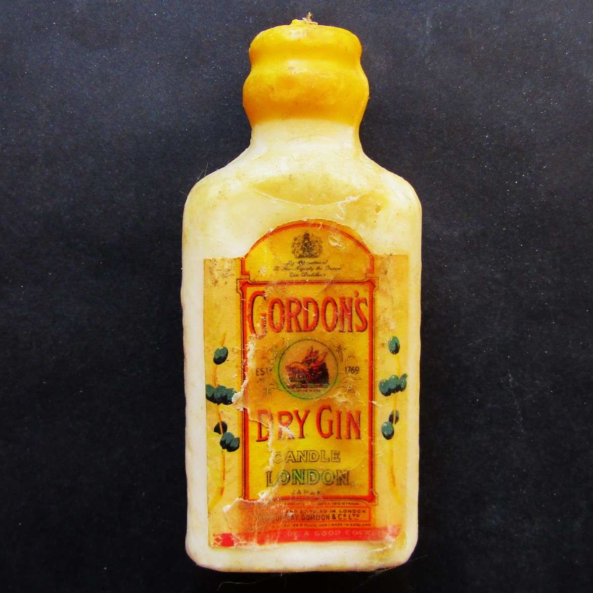 Old Gordon's Gin Bottle Shaped Candle