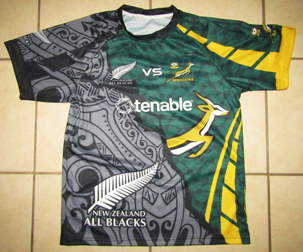 Old All Blacks vs Springboks Rugby Jersey - Medium Size