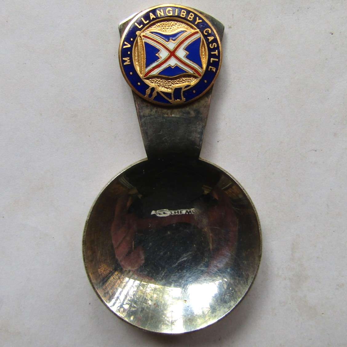 Old Union Castle Shipping Line MV Llangibby Castle Tea Caddy Spoon