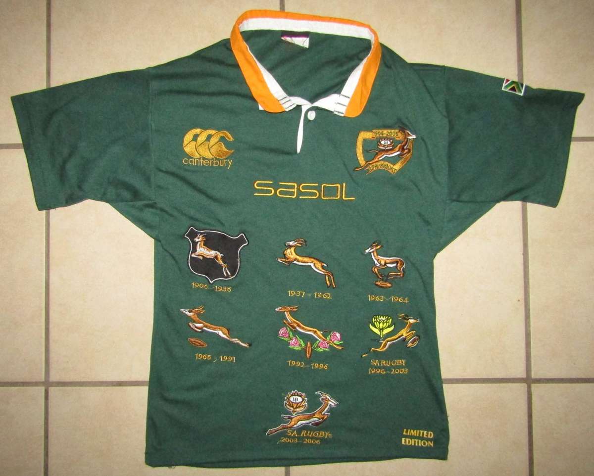 2006 Limited Edition Springbok Rugby Jersey